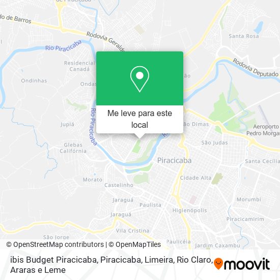 ibis Budget Piracicaba mapa