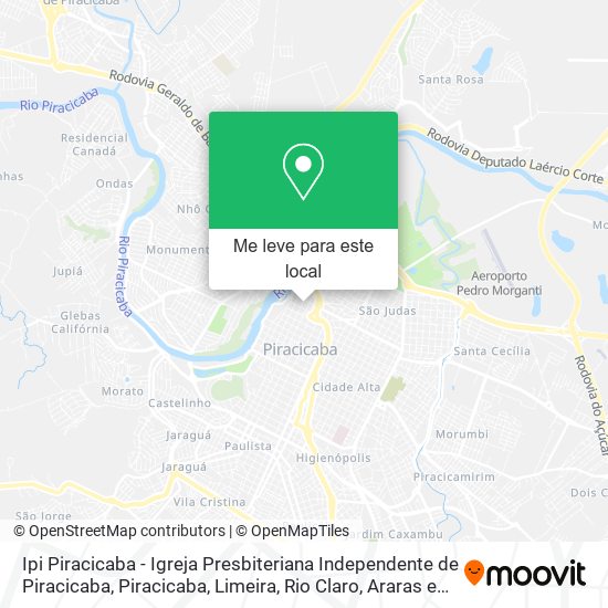 Ipi Piracicaba - Igreja Presbiteriana Independente de Piracicaba mapa