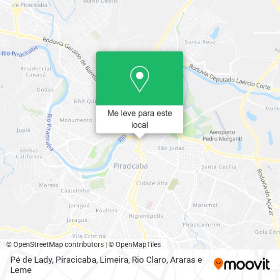 Pé de Lady mapa