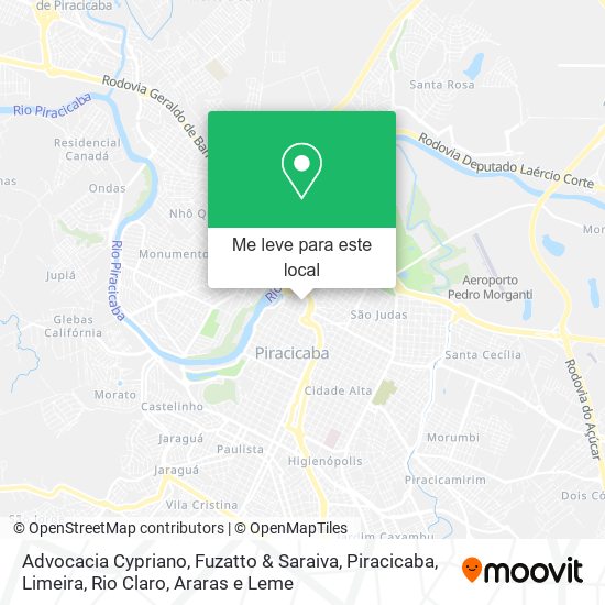 Advocacia Cypriano, Fuzatto & Saraiva mapa
