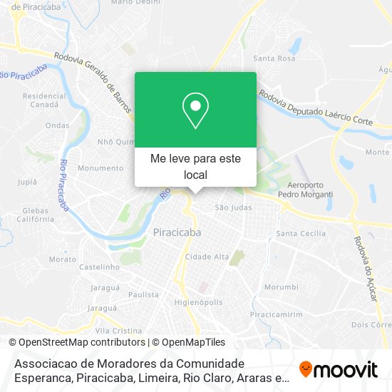 Associacao de Moradores da Comunidade Esperanca mapa
