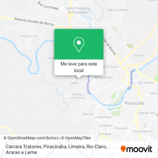 Carrara Tratores mapa