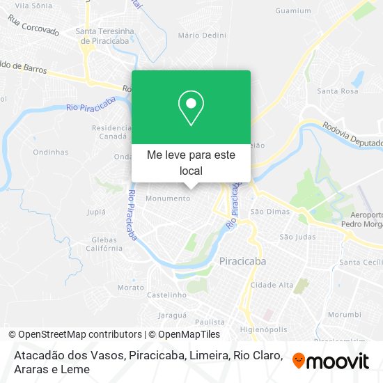 Atacadão dos Vasos mapa