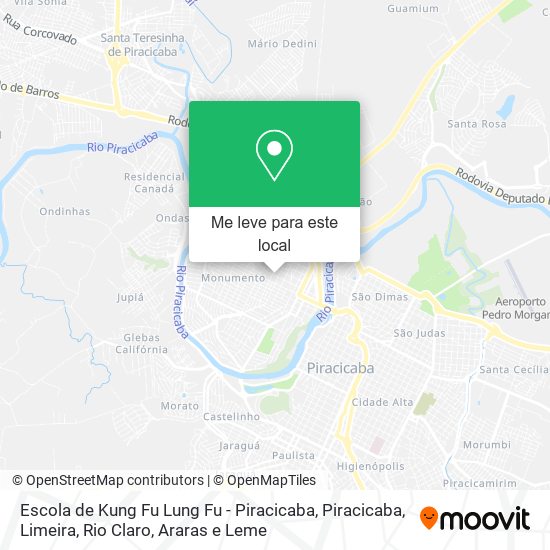 Escola de Kung Fu Lung Fu - Piracicaba mapa