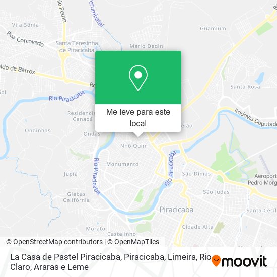 La Casa de Pastel Piracicaba mapa