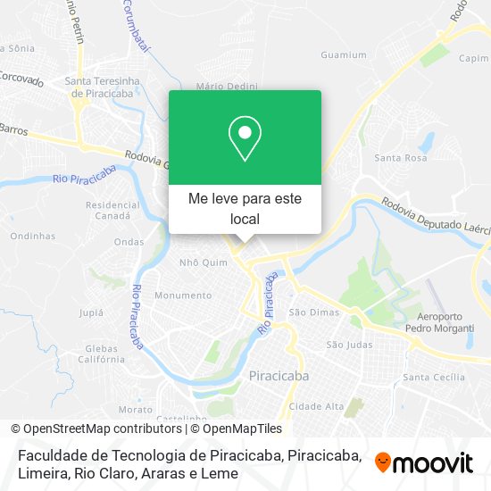 Faculdade de Tecnologia de Piracicaba mapa
