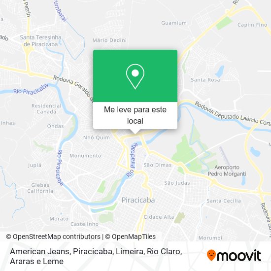 American Jeans mapa