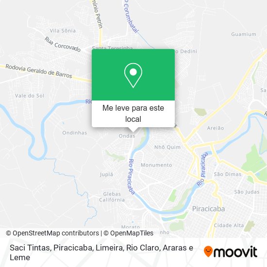 Saci Tintas mapa