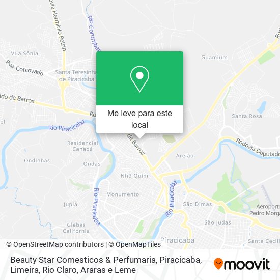 Beauty Star Comesticos & Perfumaria mapa