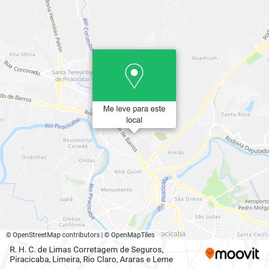 R. H. C. de Limas Corretagem de Seguros mapa