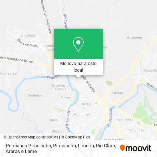 Persianas Piracicaba mapa