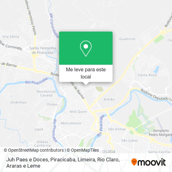 Juh Paes e Doces mapa