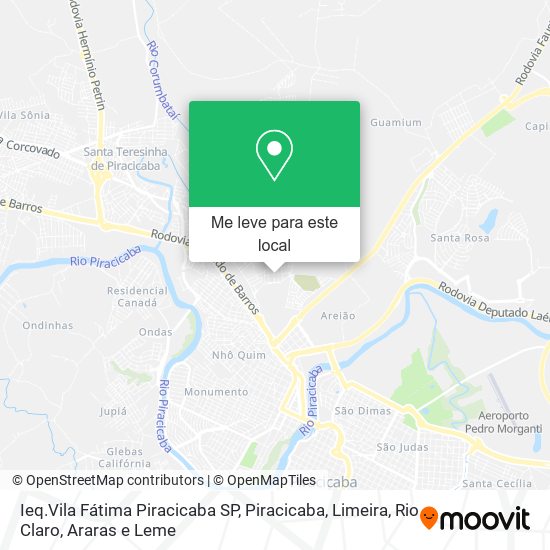Ieq.Vila Fátima Piracicaba SP mapa
