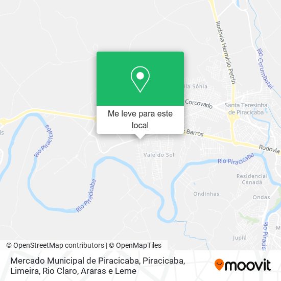 Mercado Municipal de Piracicaba mapa