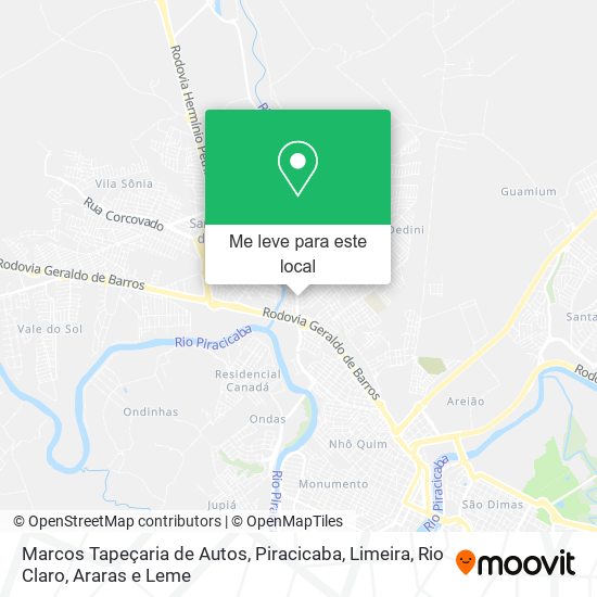 Marcos Tapeçaria de Autos mapa