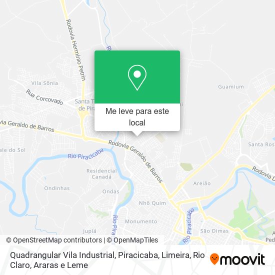Quadrangular Vila Industrial mapa