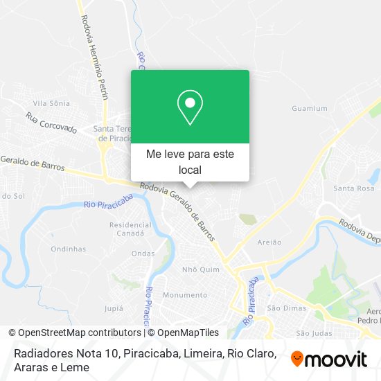 Radiadores Nota 10 mapa