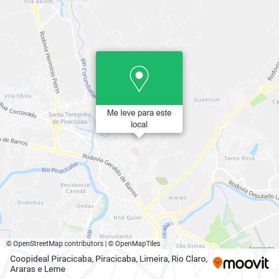 Coopideal Piracicaba mapa