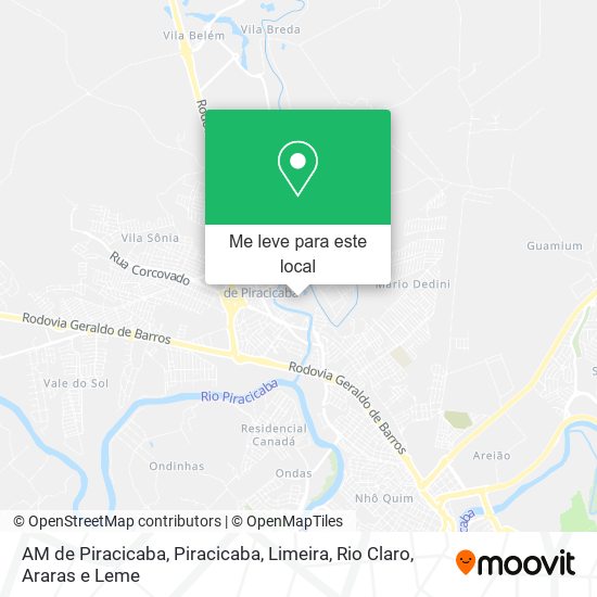 AM de Piracicaba mapa