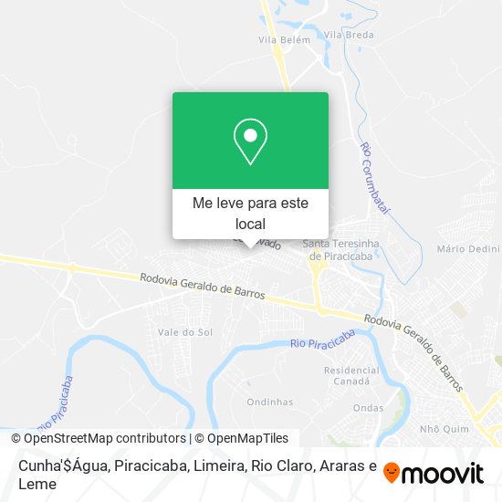 Cunha'$Água mapa