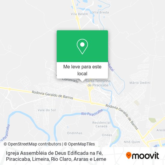 Igreja Assembléia de Deus Edificada na Fé mapa