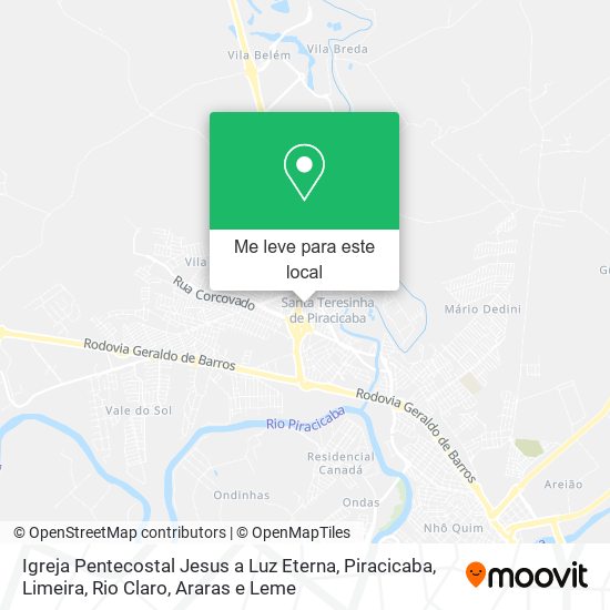 Igreja Pentecostal Jesus a Luz Eterna mapa