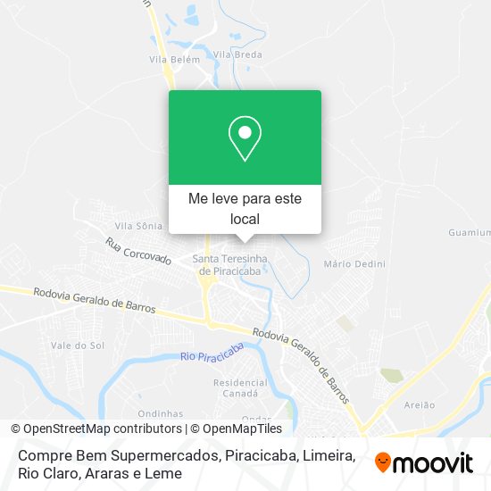 Compre Bem Supermercados mapa