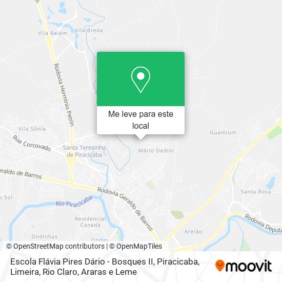 Escola Flávia Pires Dário - Bosques II mapa