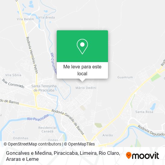 Goncalves e Medina mapa