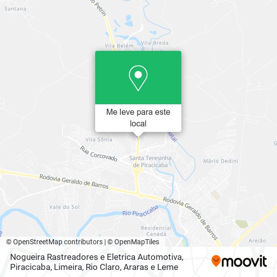Nogueira Rastreadores e Eletrica Automotiva mapa