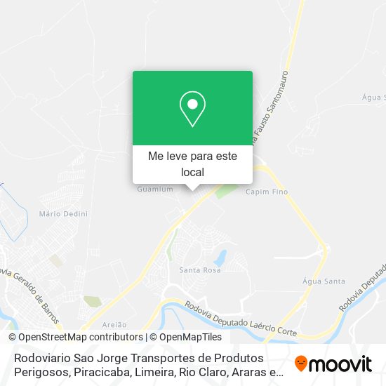 Rodoviario Sao Jorge Transportes de Produtos Perigosos mapa