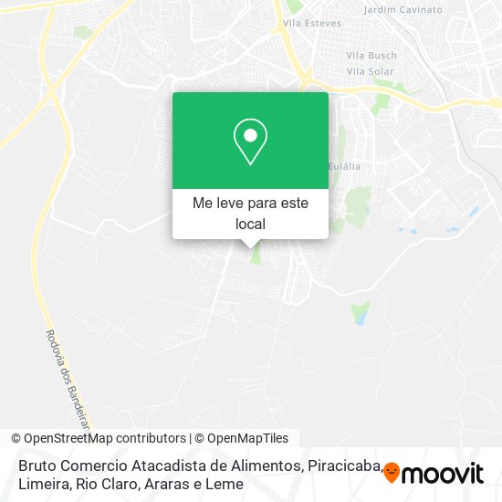 Bruto Comercio Atacadista de Alimentos mapa