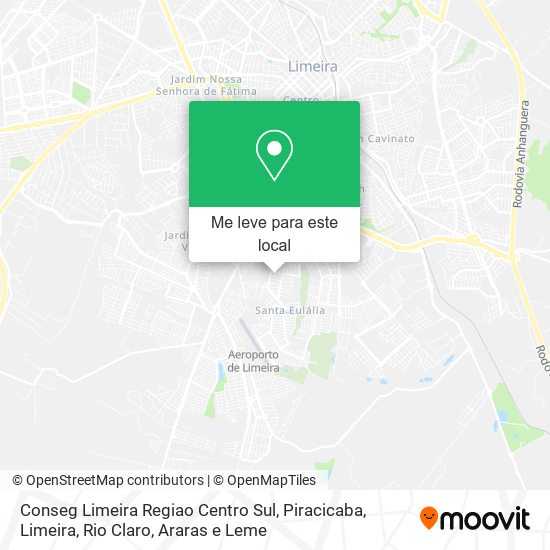 Conseg Limeira Regiao Centro Sul mapa