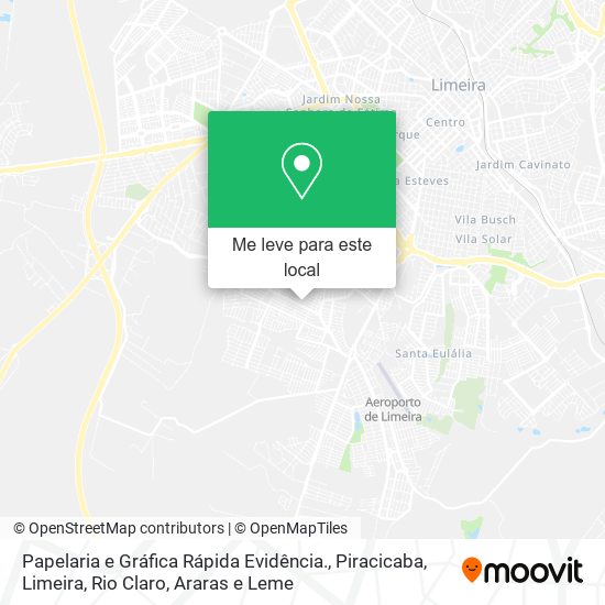 Papelaria e Gráfica Rápida Evidência. mapa