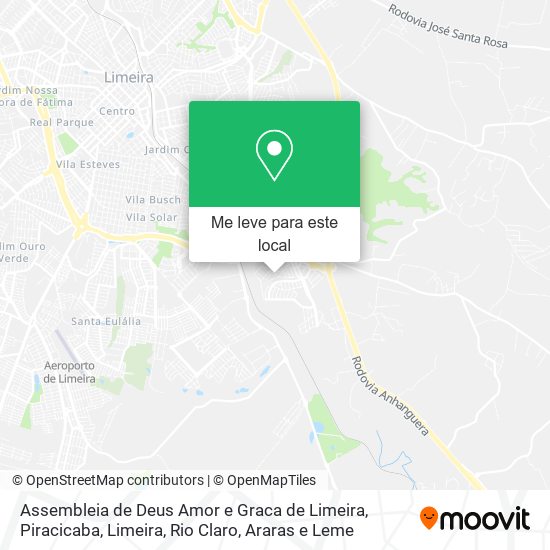 Assembleia de Deus Amor e Graca de Limeira mapa