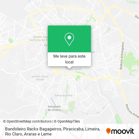 Bandoleiro Racks Bagageiros mapa