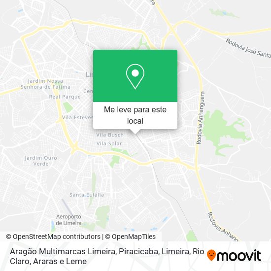 Aragão Multimarcas Limeira mapa