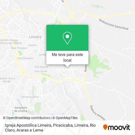 Igreja Apostólica Limeira mapa