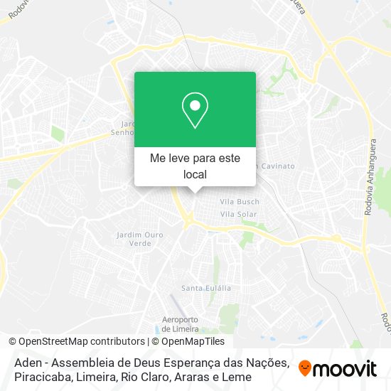 Aden - Assembleia de Deus Esperança das Nações mapa
