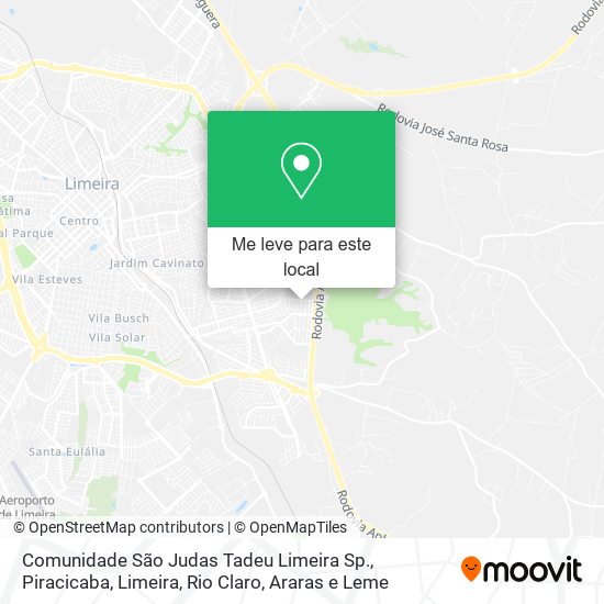 Comunidade São Judas Tadeu Limeira Sp. mapa