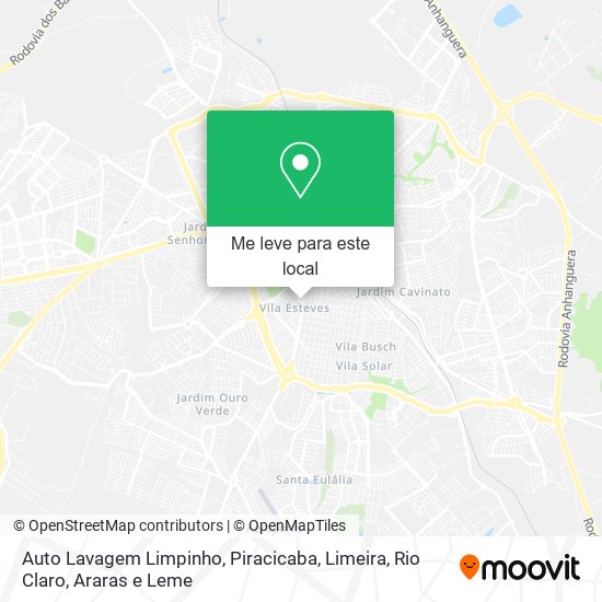 Auto Lavagem Limpinho mapa