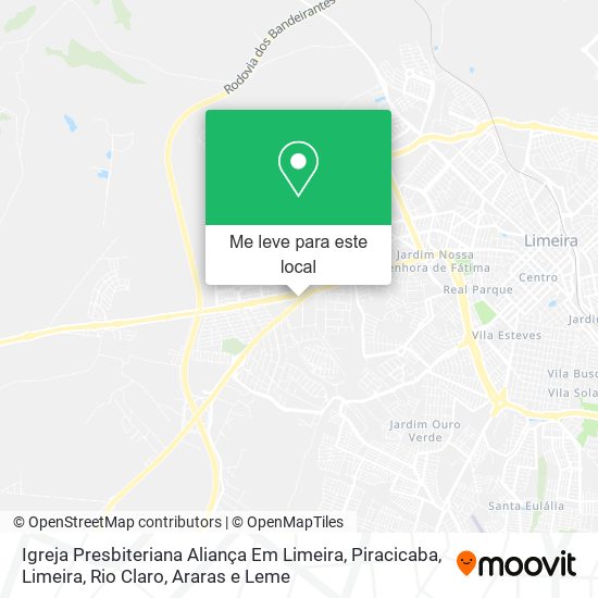 Igreja Presbiteriana Aliança Em Limeira mapa