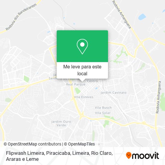 Flipwash Limeira mapa