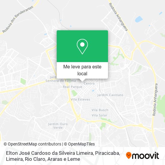 Elton José Cardoso da Silveira Limeira mapa