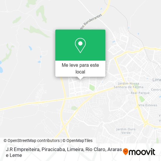 J.R Empreiteira mapa