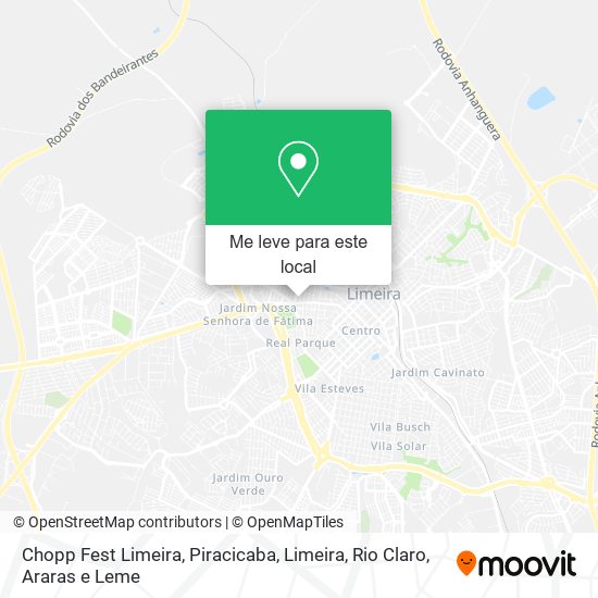 Chopp Fest Limeira mapa