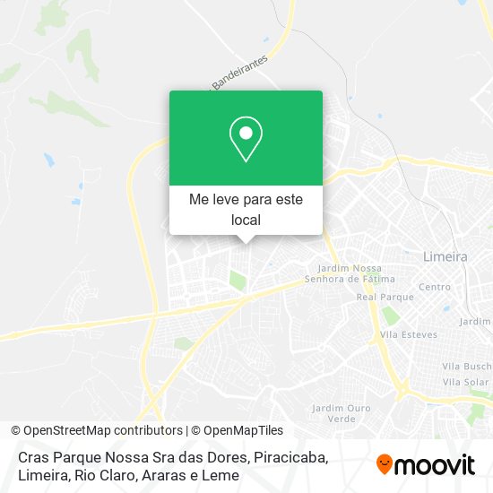 Cras Parque Nossa Sra das Dores mapa