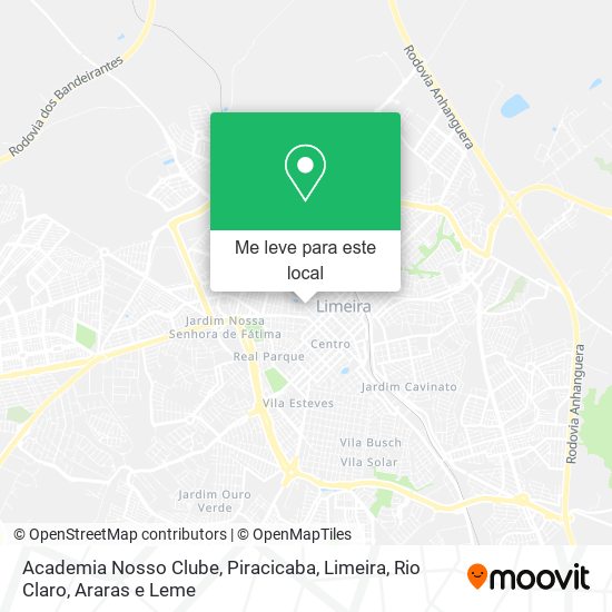 Academia Nosso Clube mapa