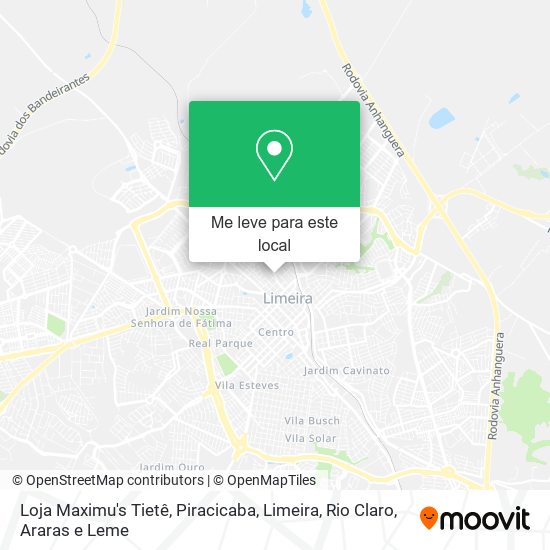 Loja Maximu's Tietê mapa