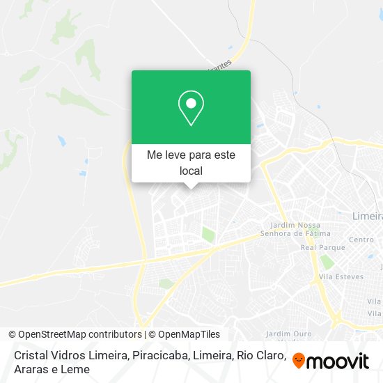 Cristal Vidros Limeira mapa